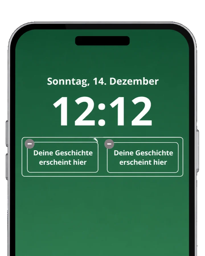 MEMO-Widget auf dem Sperrbildschirm eines iPhones