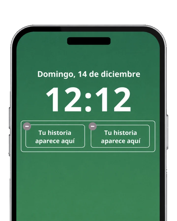 Widget de MEMO en la pantalla de bloqueo de un iPhone