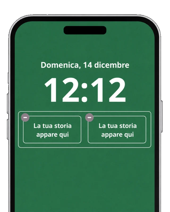 Widget MEMO sulla schermata di blocco di un iPhone